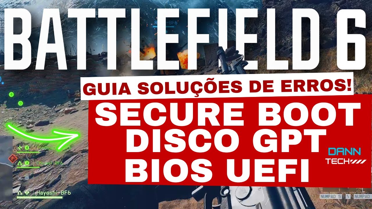 GUIA COMPLETO: Erro secure boot, converter GPT Modo UEFI  para jogar BF6 - battlefiel 6 soluções!