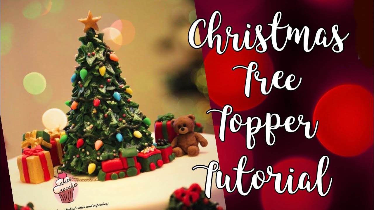 Christmas tree topper Tutorial | Christmas Cake Topper | How to make a fondant cake topper