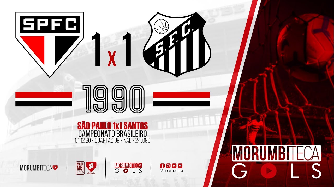S&atilde;o Paulo 1x1 Santos - Brasileiro 1990 - Quartas de final - 2&ordm; jogo - 01/12/1990