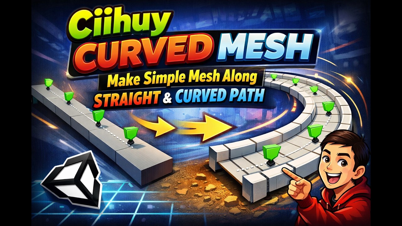 Ciihuy Curved Mesh Pro - Create procedural meshes along straight or curved paths in Unity