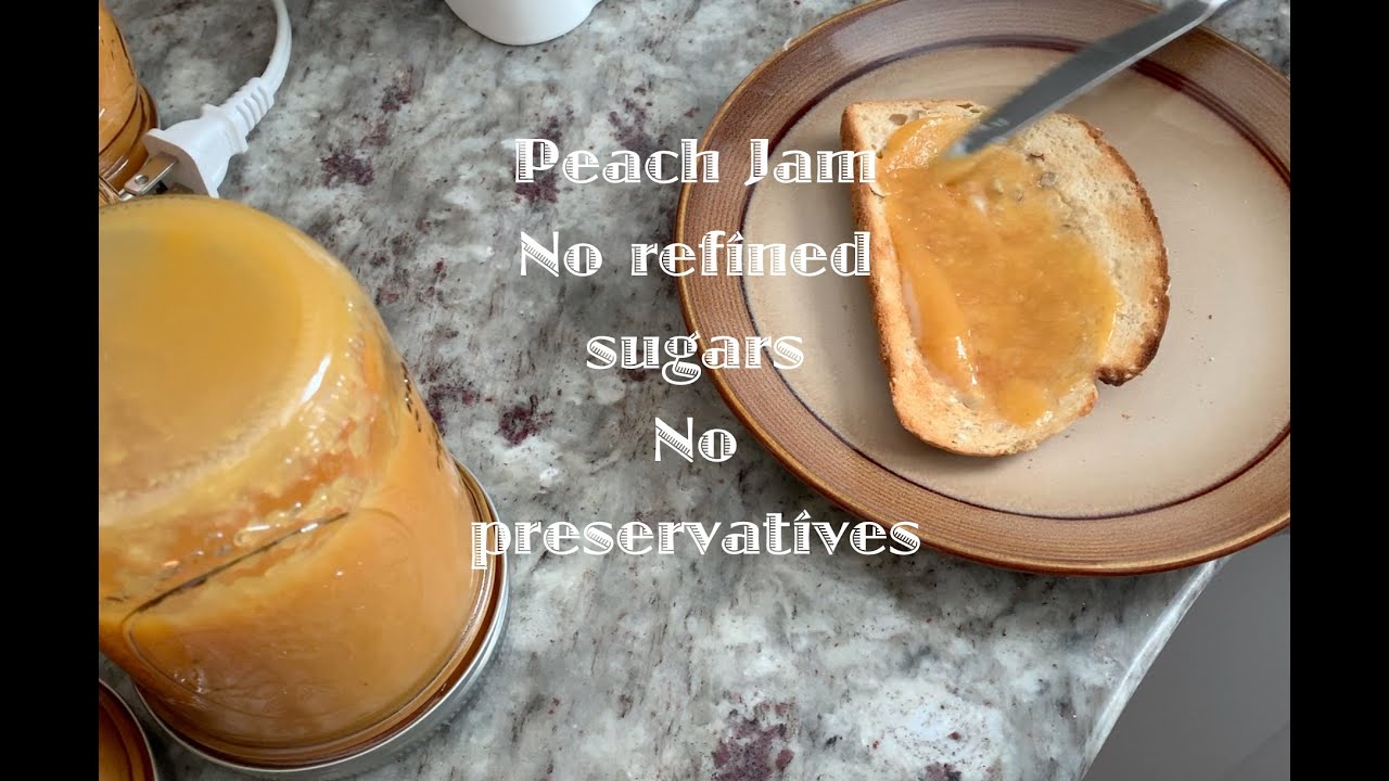 Peach Jam w/ no preservatives no refined sugar - Real Italian Kitchen
