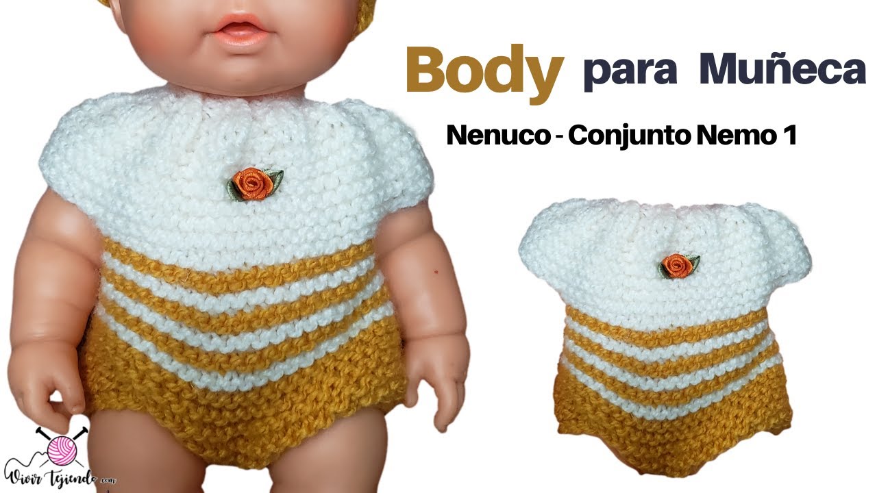 Body para muñeca a dos agujas en varias Tallas – Tejidos Hermosos para Muñecas nenuco a Palitos