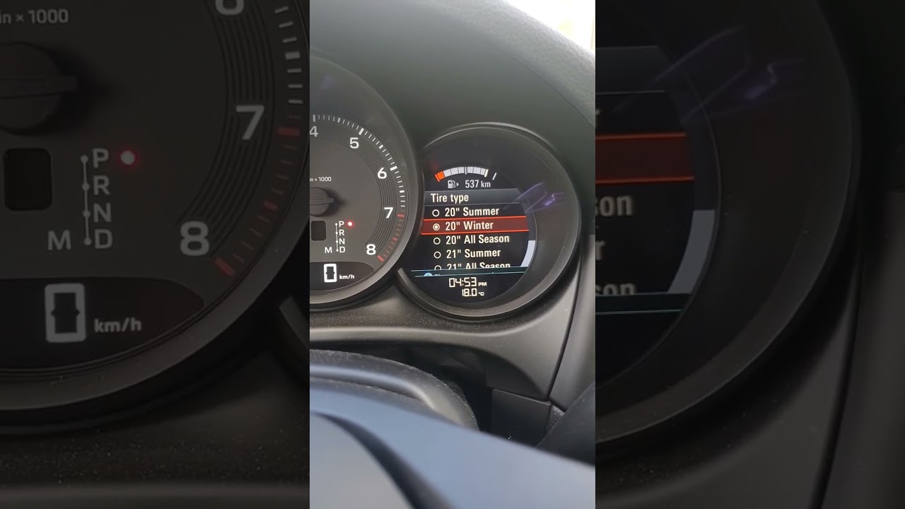 How to adjust & change tire pressures on a Porsche