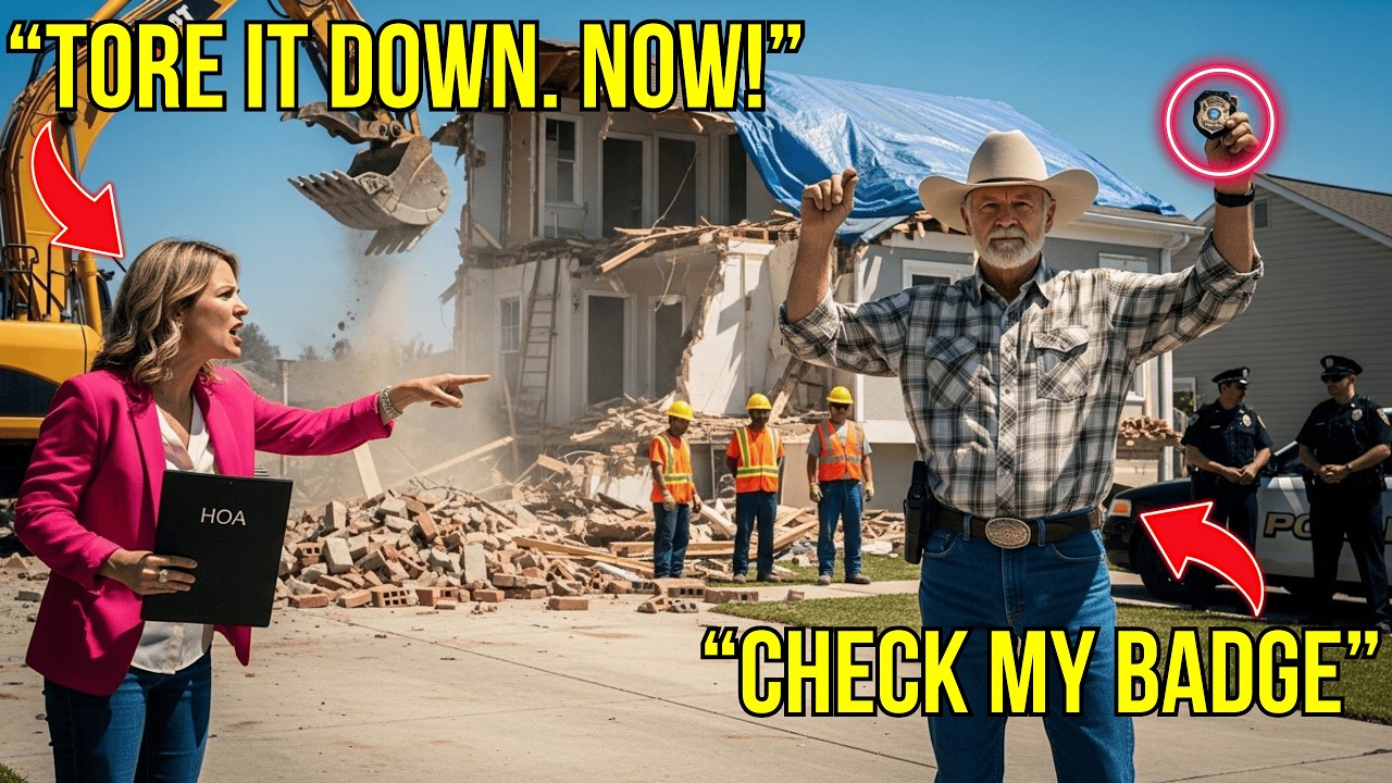 HOA Tore Down My House Claiming HOA Dues — Then Froze When They Saw My Badge
