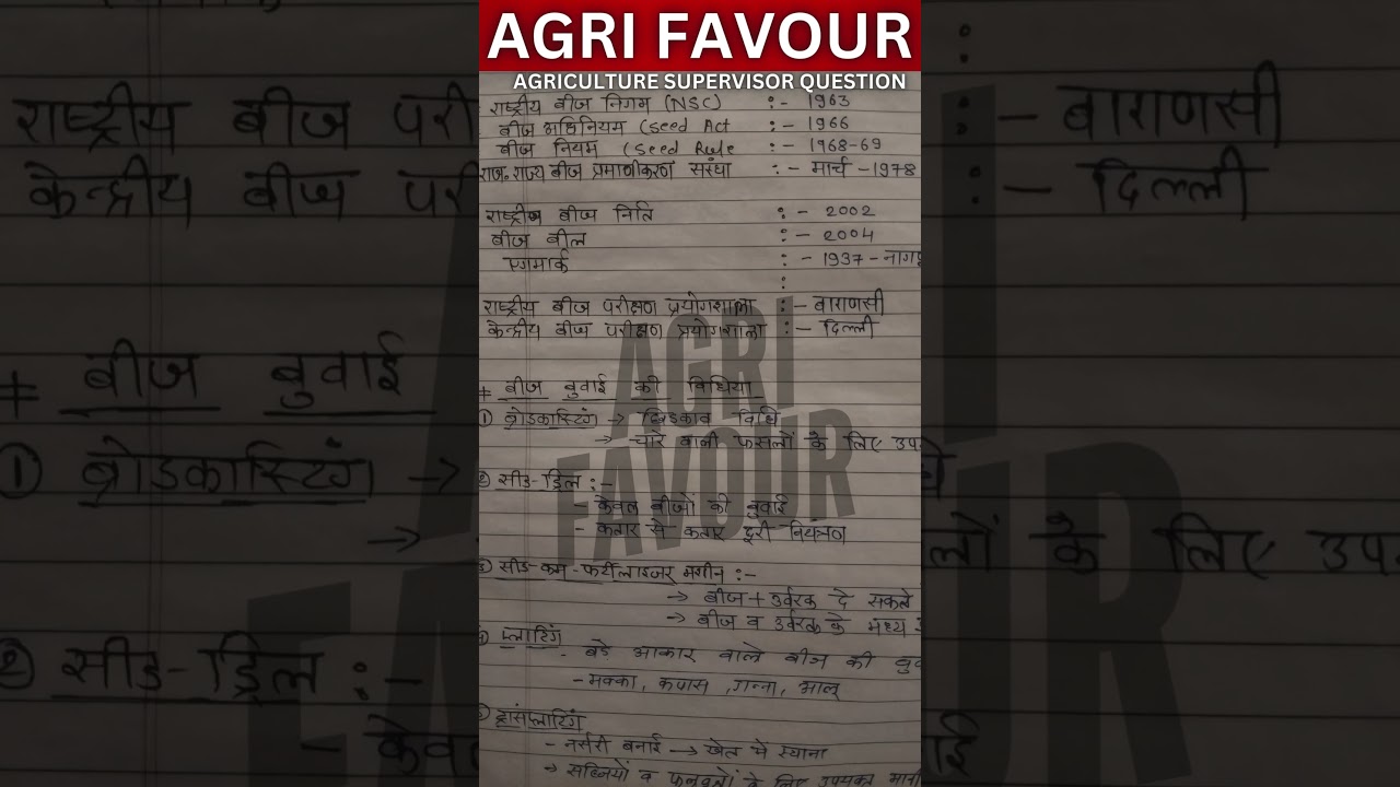 Agronomy questions for agriculture supervisor, JET,ICAR,BHU#agronomy #agriculture #jet2025 #viral