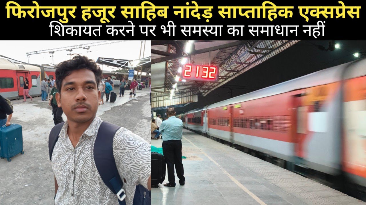 Firozpur hajur Sahib Nanded weekly express journey||back to back crossing legendary train