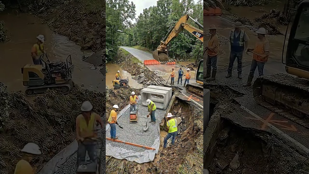 😱 From Washed-Out Disaster to Brand New Road! 🚧🌊