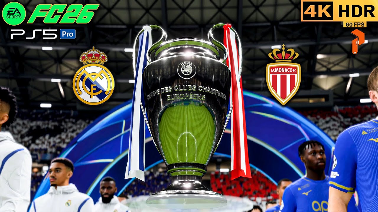 FC 26 PS5 4K HDR UEFA Champions League Final 🏆 Real Madrid vs AS Monaco | #fc26 #ps5 #4k #football