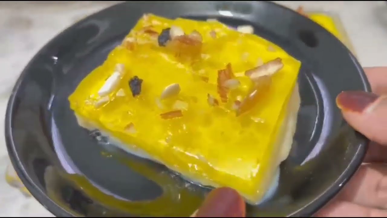 Ramazan Special Arabian Bread Pudding With Jelly | Pineapple Jelly | Bread Pudding Recipe 