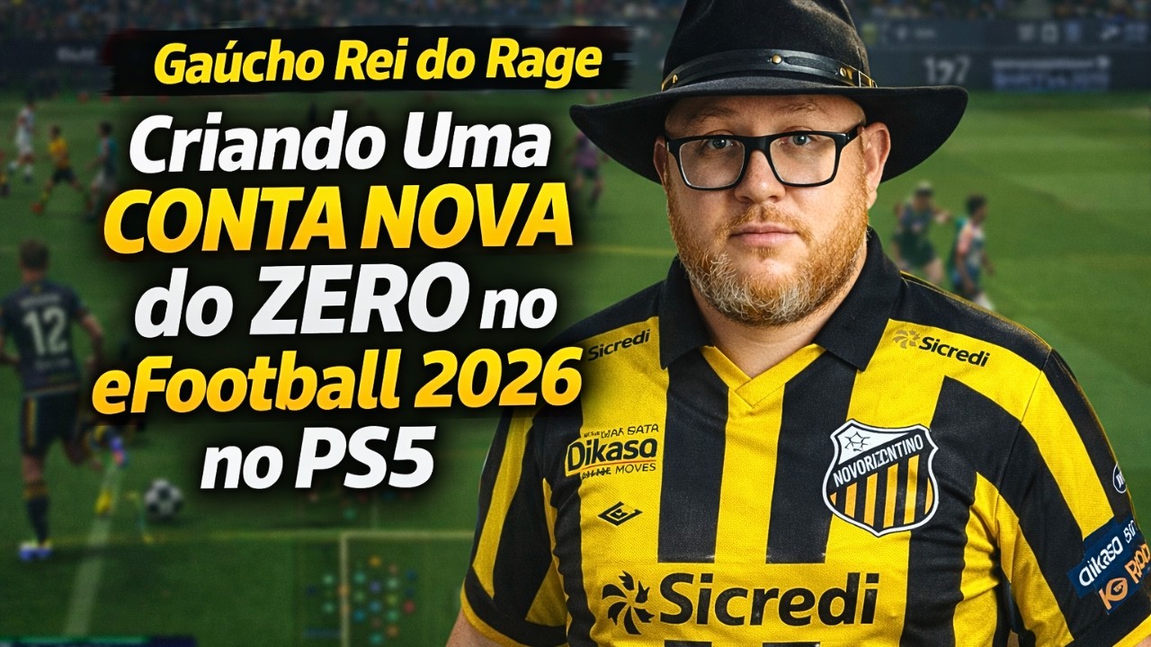 Gaúcho Rei do Rage Criando Uma CONTA NOVA do ZERO no eFootball 2026 Jogando em 2K 60 FPS no PS5 ep03