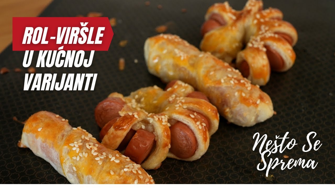 Rol-viršle u lisnatom testu za 5 minuta!Hot dogs in 5 minutes!Сосиски в слоёном тесте за 5 минут!