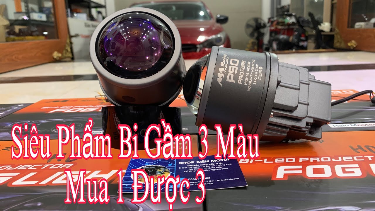 Bi Gầm Led Maracing P9 Pro Laser Siêu Phẩm 3 Màu  Cos Siêu Rộng Pha Mạnh