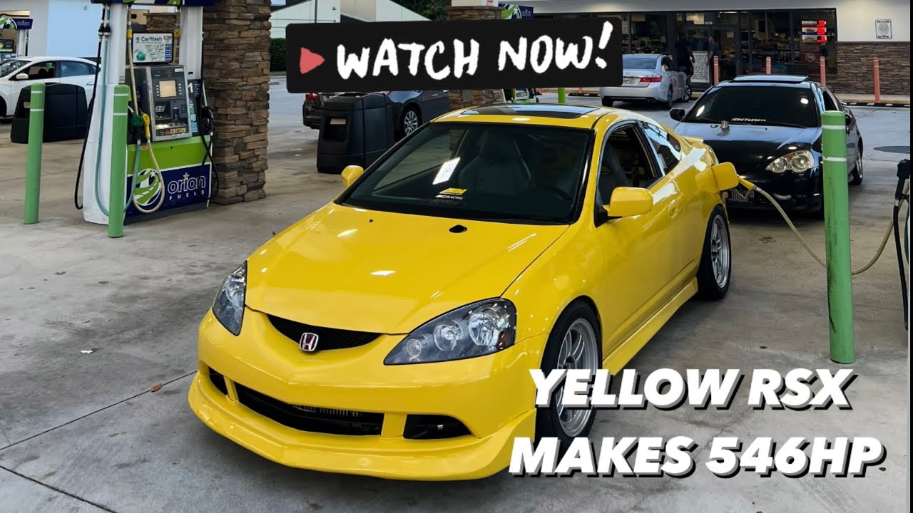 Yellow K24 RSX gets Derf Tuned makes 546HP