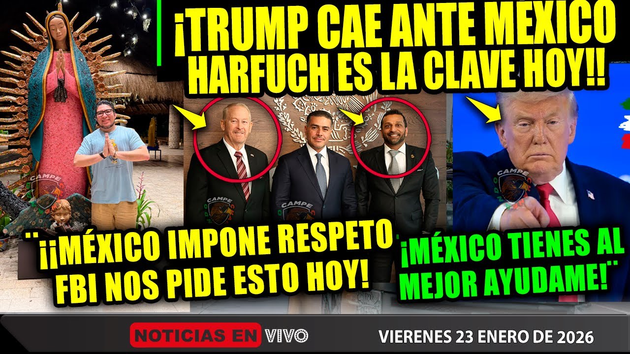 TRUMP ¡SE RINDE ANTE MEXICO! FBI PIDE AYUDA URGENTE A HARFUCH ¡CLAUDIA SHEINBAUM LO LOGRÓ AHORA!