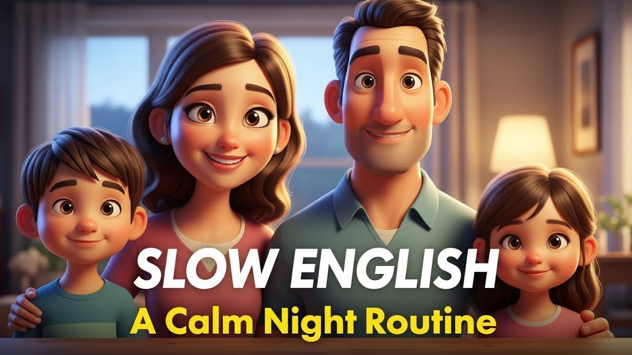 Relaxing Easy English 🌙 | A Calm Night Routine