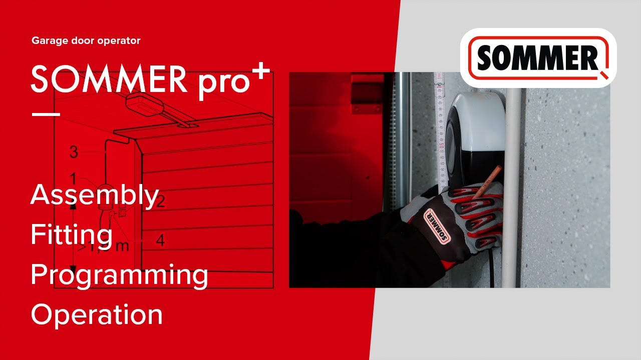 Installation of a garage door operator SOMMER pro+ | Assembly & programming | Separate control unit