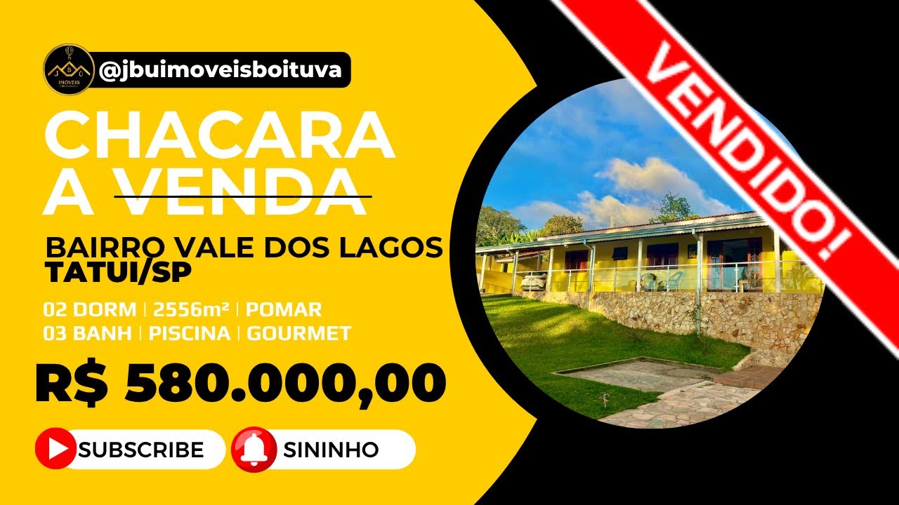 INDISPONÍVEL Chácara a Venda em Tatuí, 2500 m² | Escritura do Terreno #tatuí #chacaraavenda