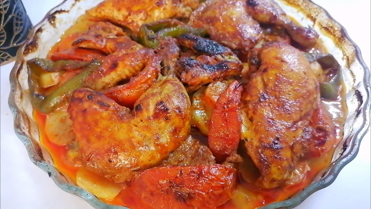 صينية دجاج بالخضار في الفرن !! من المطبخ السوداني … طعم ولا أروع 🍗🥕🥔