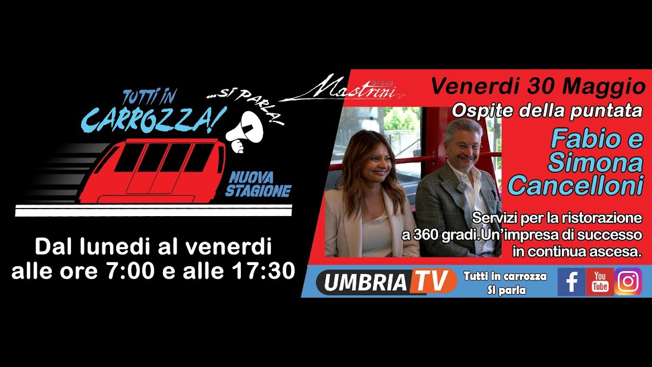 TUTTI IN CARROZZA, SI PARLA...Puntata del 30/05 in compagnia di FABIO E SIMONA CANCELLONI