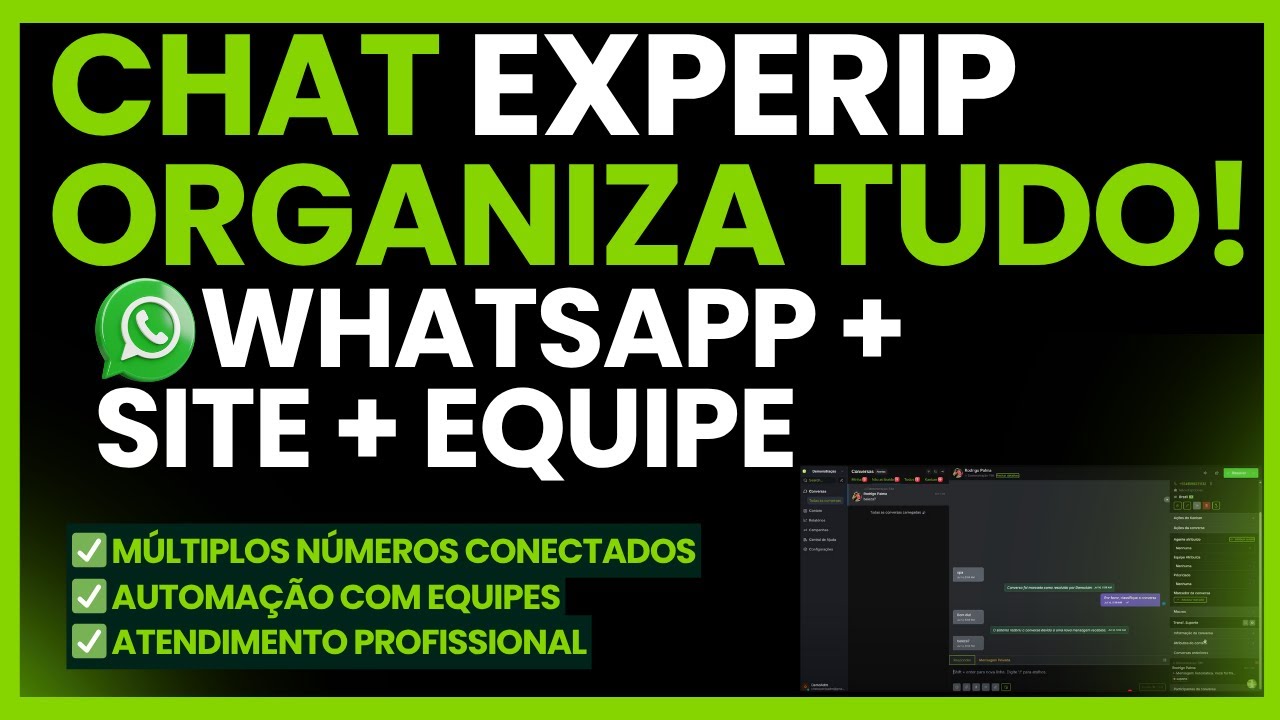 Como Organizar seu WhatsApp com o Chat ExperIP: Atendimento Profissional | Demonstração