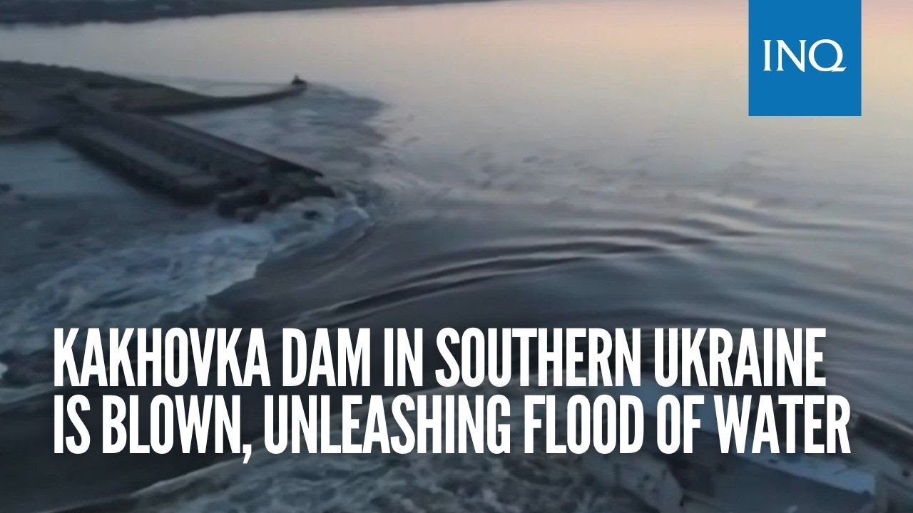 Ukraine dam supplying water to Crimea, nuclear plant is breached, unleashing floods