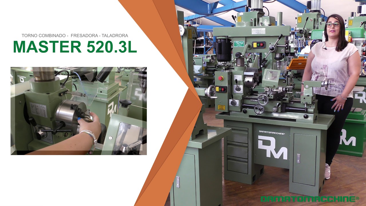 Torno, Fresadora, Taladro Master 520.3L de Damatomacchine