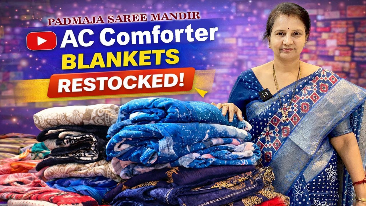 Premium AC Comforter Blankets Restoked || Padmaja Saree Mandir #accomforter #blankets