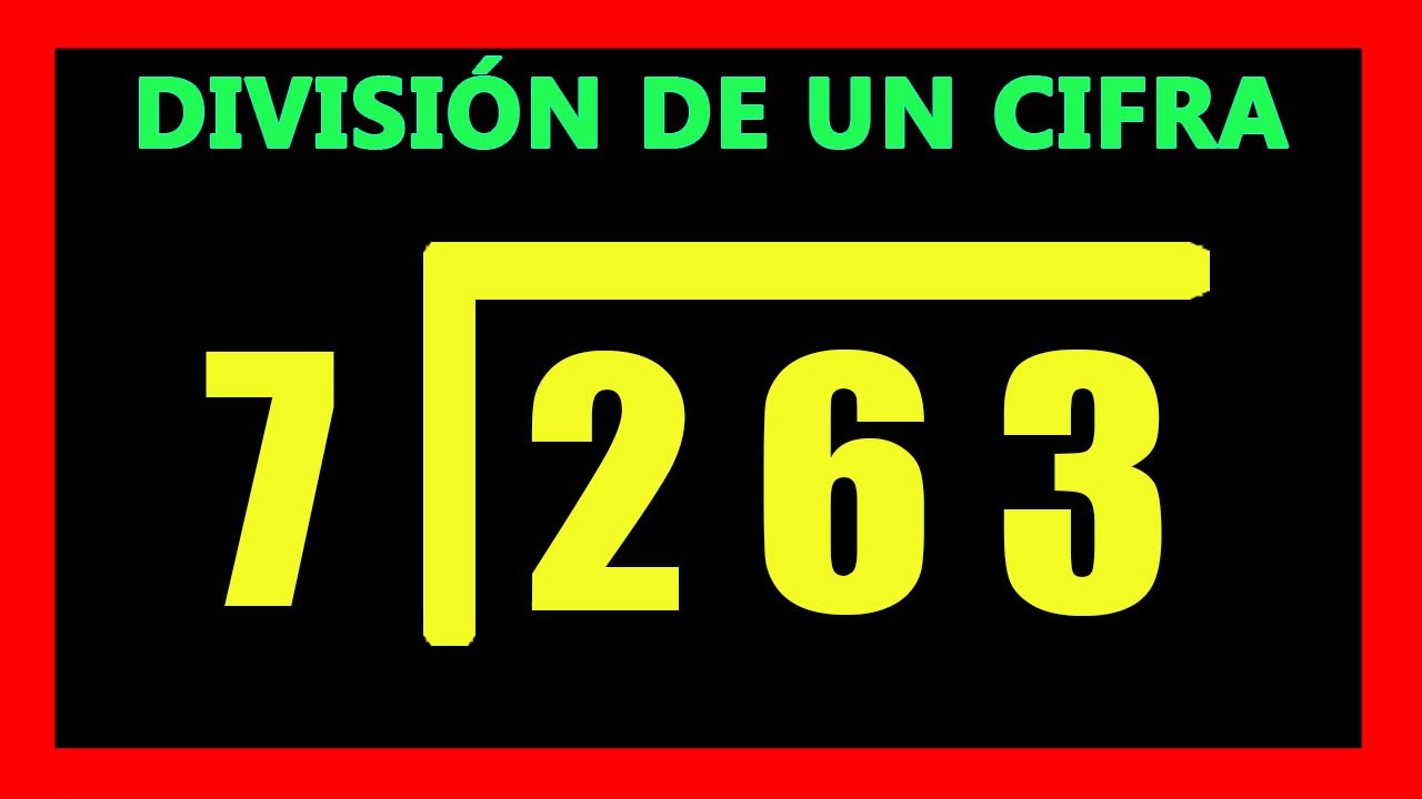 ✅👉 Divisiones de 1 cifra afuera y 3 adentro