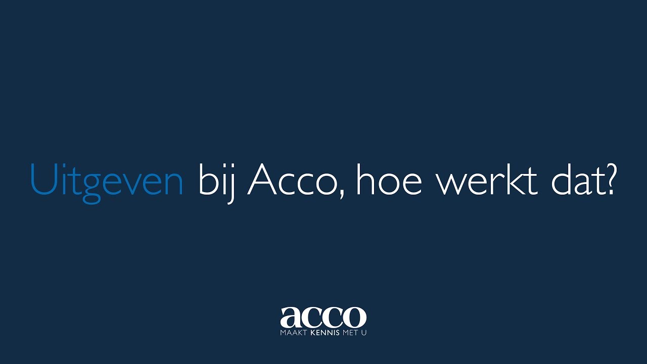Uitgeven bij Acco? Dat is teamwerk. Acco Uitgeverij, Boekhandels en Drukkerij