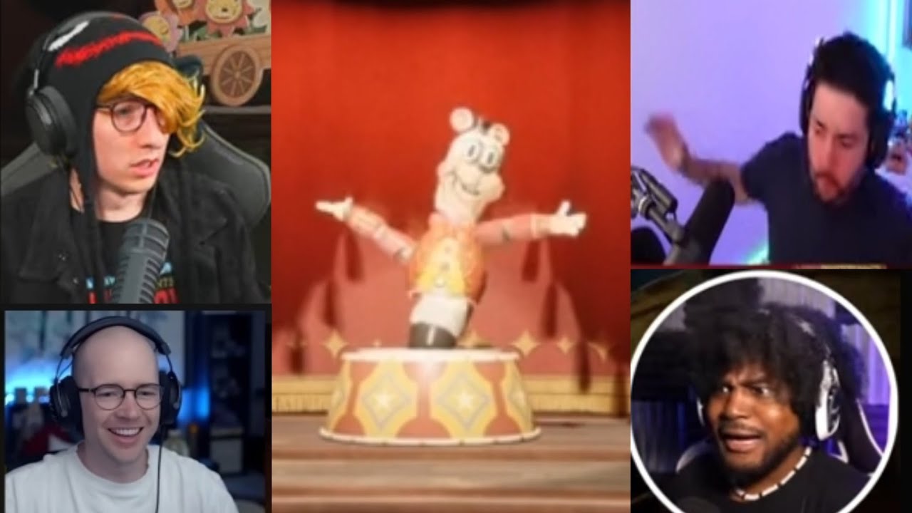 Youtubers react to Helpy's Animatronic show Fnaf Secret Of The Mimic