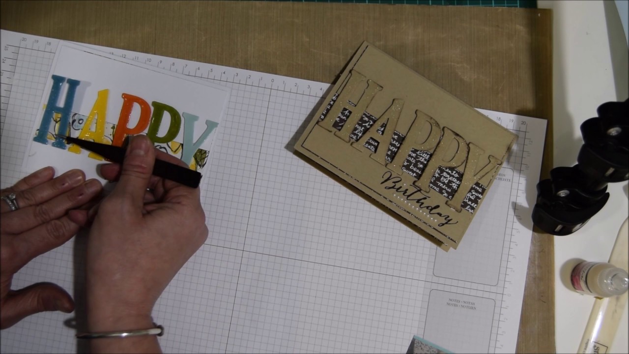 No1 HAPPY Birthday Card using Large Letter Framelits Dies