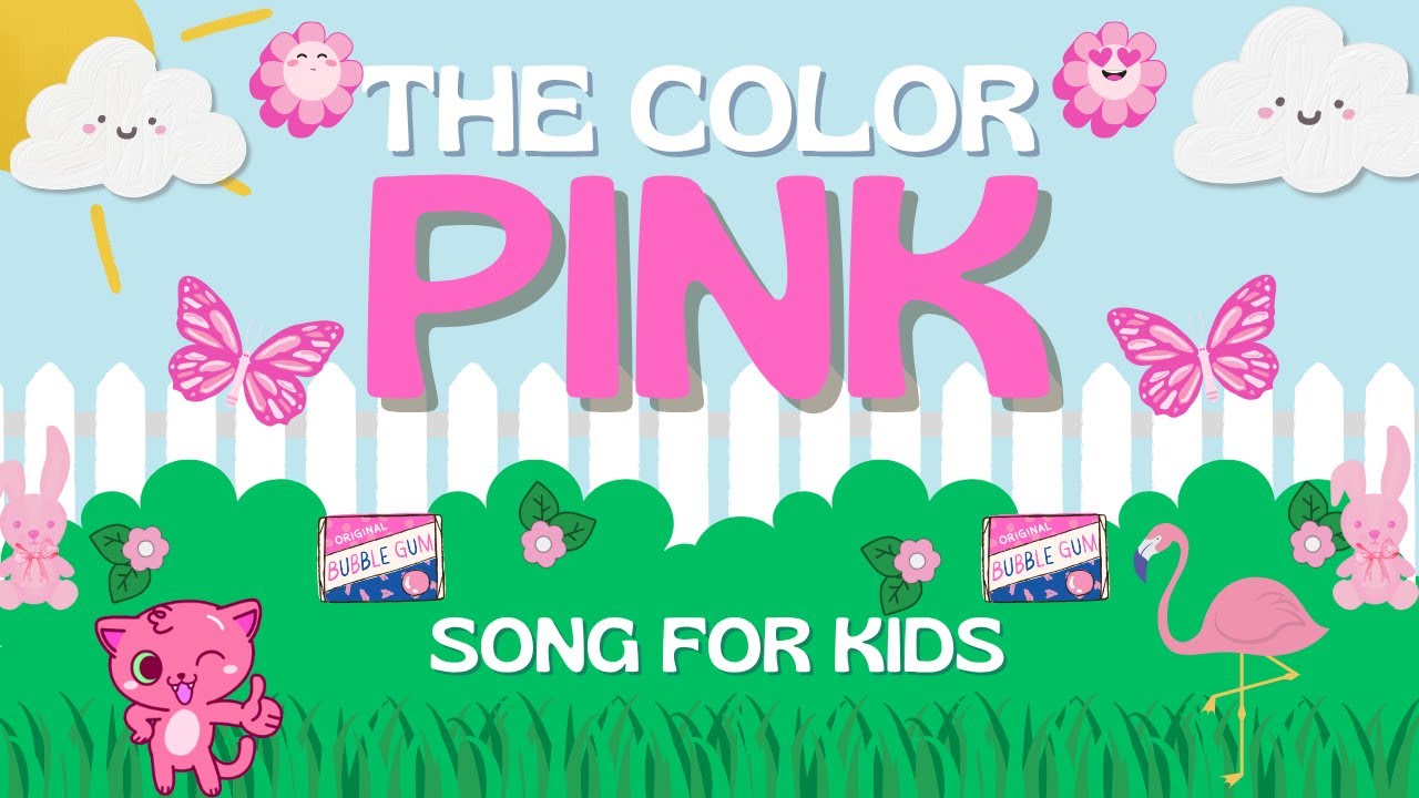 🎶 The Color Pink Song | Fun Kids Song About Pink Flamingos, Beach Balls & Hearts 💗