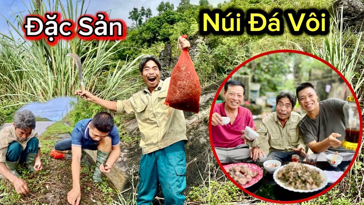 Đặc Sản Ninh Bình Dún Đá Xào Lòng Vịt Và Bác Thông Được Lộc Trúng Xổ Số | Huy Anh TV