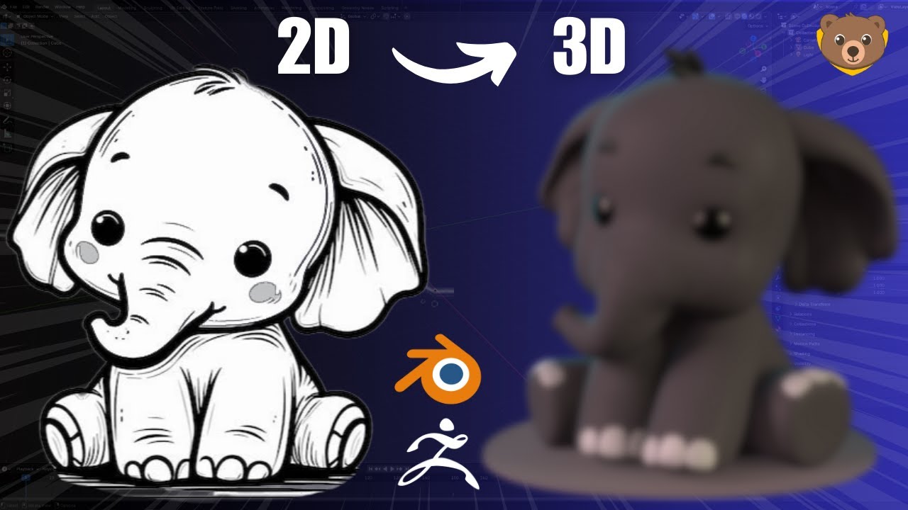 How I Sculpted This Cute Baby Elephant – ZBrush + Blender Workflow