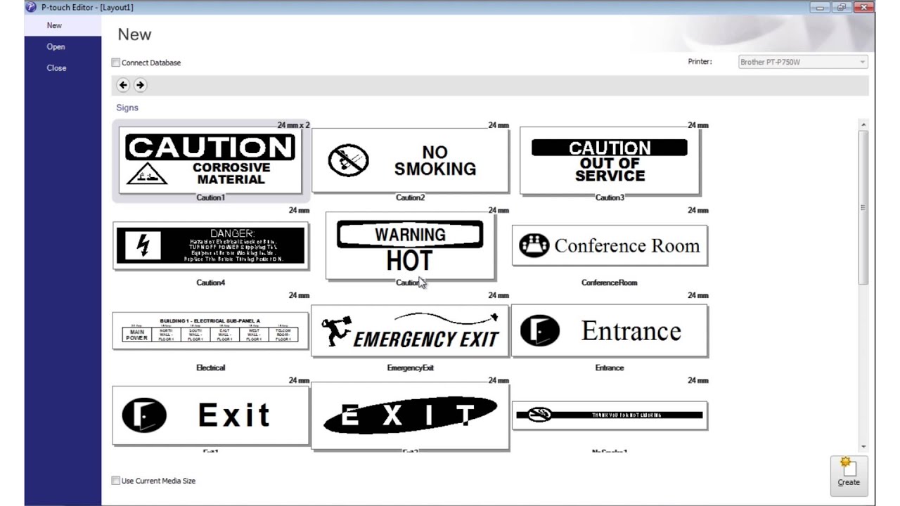 Brother P-touch label printers - How to download templates from the cloud