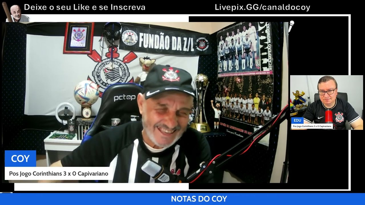 POS JOGO CORINTHIANS 3 X 0 CAPIVARIANO. TIMÃO VENCE COM GRANDE ATUAÇÃO DA MOLECADA.