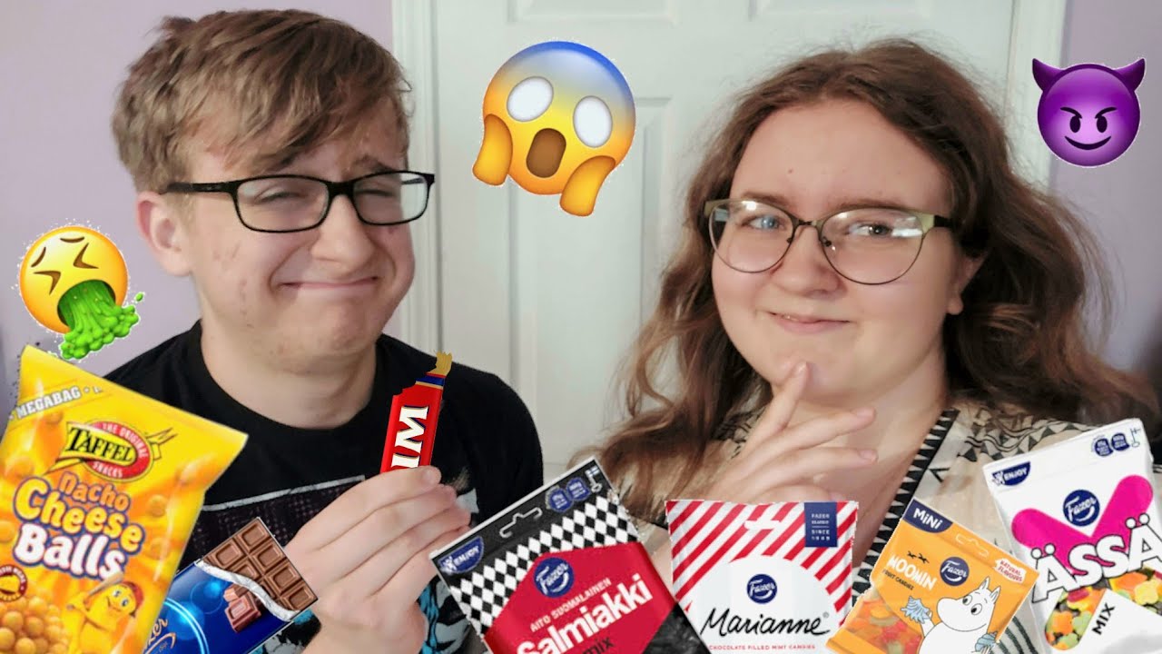 AMERIKKALAINEN POIKAYSTÄVÄ MAISTELEE SUOMALAISIA HERKKUJA😍😈