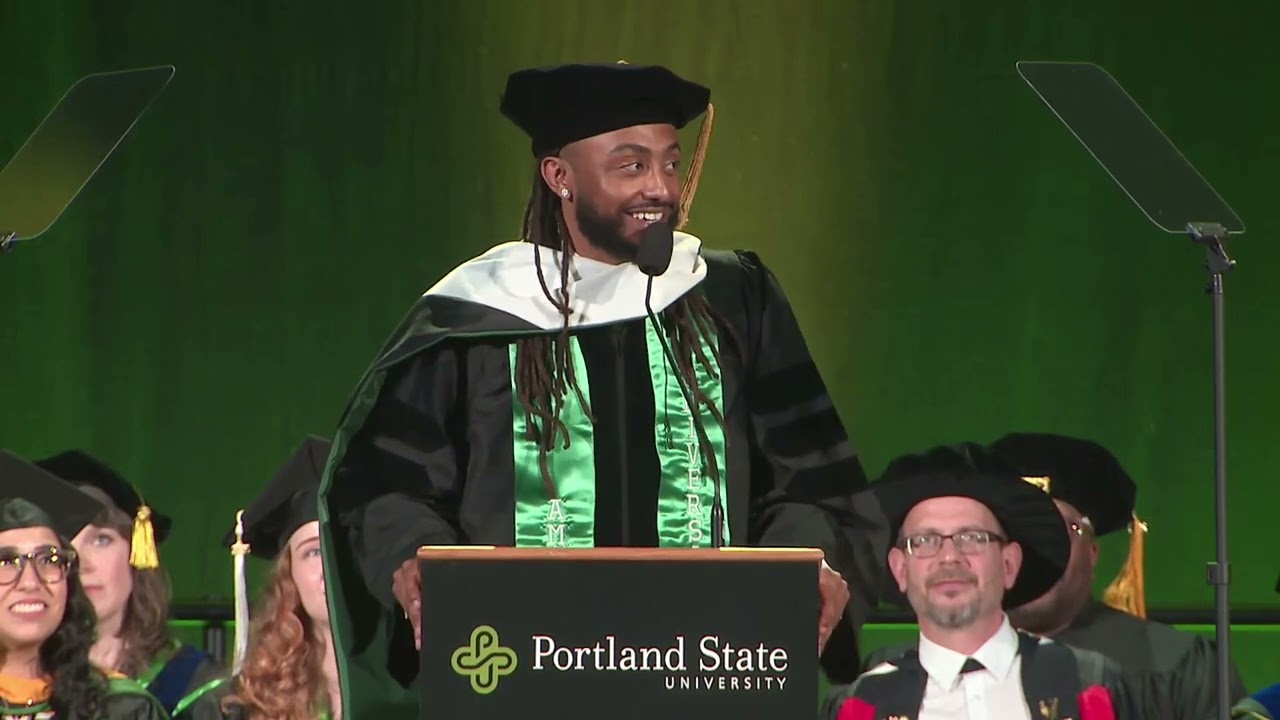 Grammy-Nominated Artist Aminé Inspires PSU’s Class of 2025 at Commencement