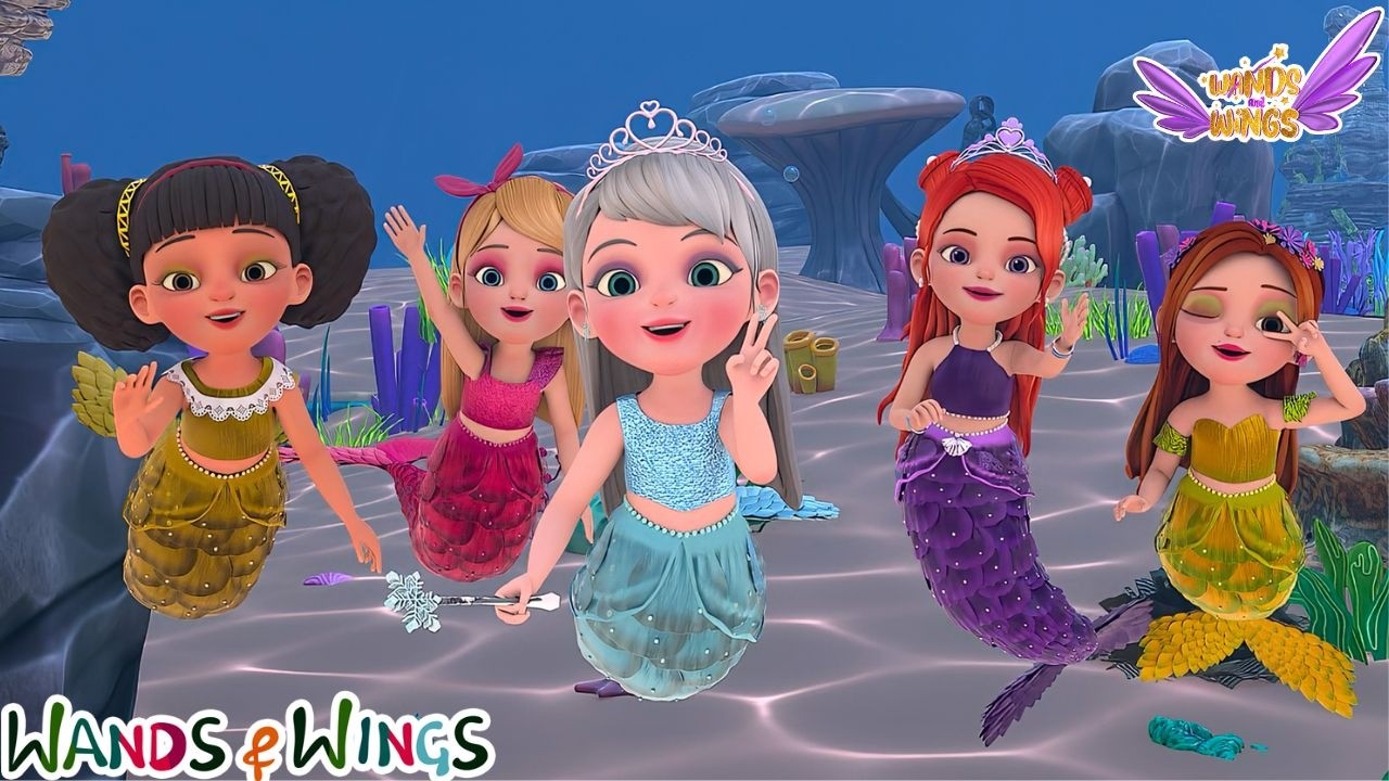 Princess Pearl Found Her Tail 🌊👑| Mermaid Song + Swimming Song | Kids Song | Wands And Wings