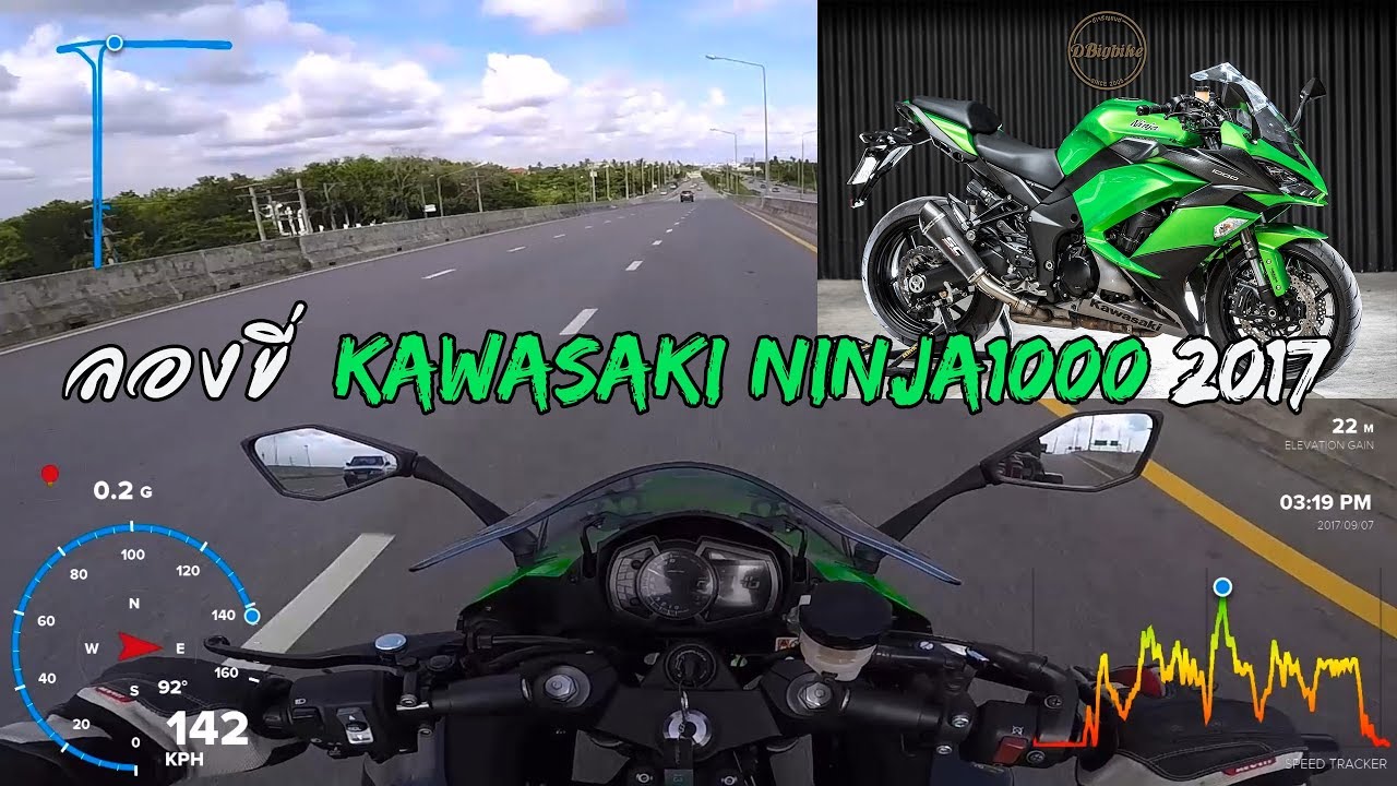 ลองขี่ Kawasaki Ninja1000 2017 SC-Project | GPS Tracking
