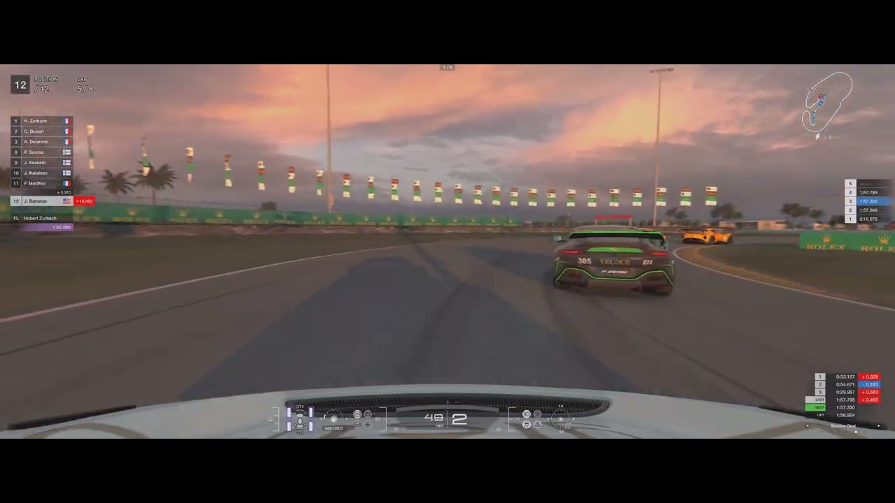 Assetto Corsa - BMW M4 GT4 - Daytona Road Course (Hood Cam)