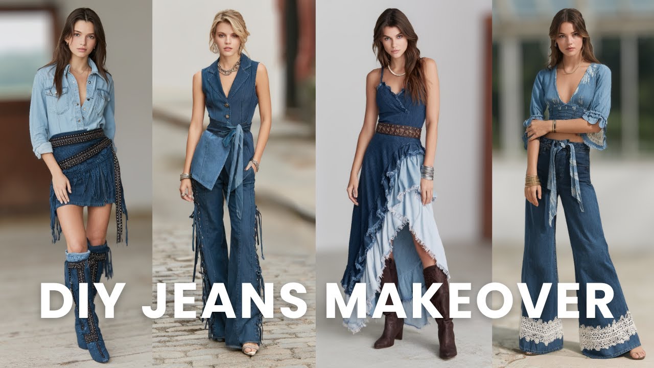 💫 DIY Jeans Makeover 👖 | Turn Your Denim into Boho Chic Wardrobe Essentials 💕 2026 Trends ✨