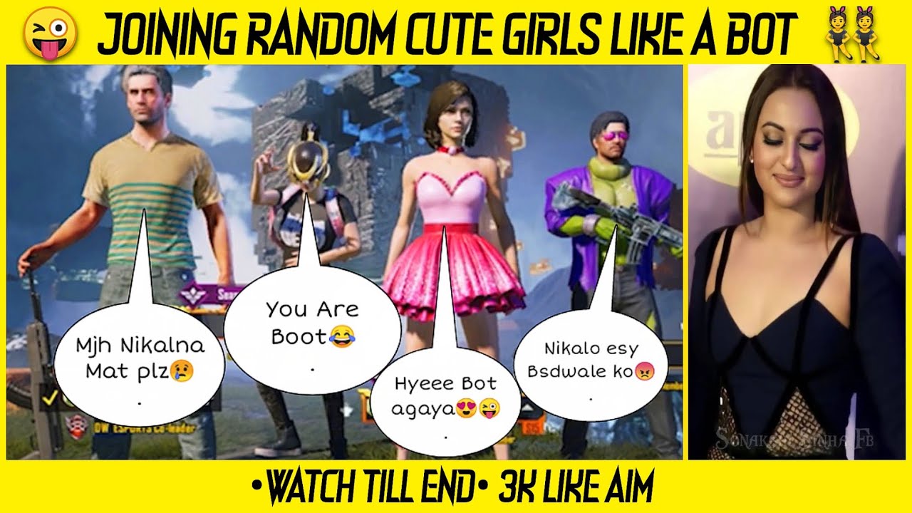 Joining Random Squad Of Mythic Girls Like A Rich Bot||Chacha Or Uski beti Full Stroy😂Funniest video