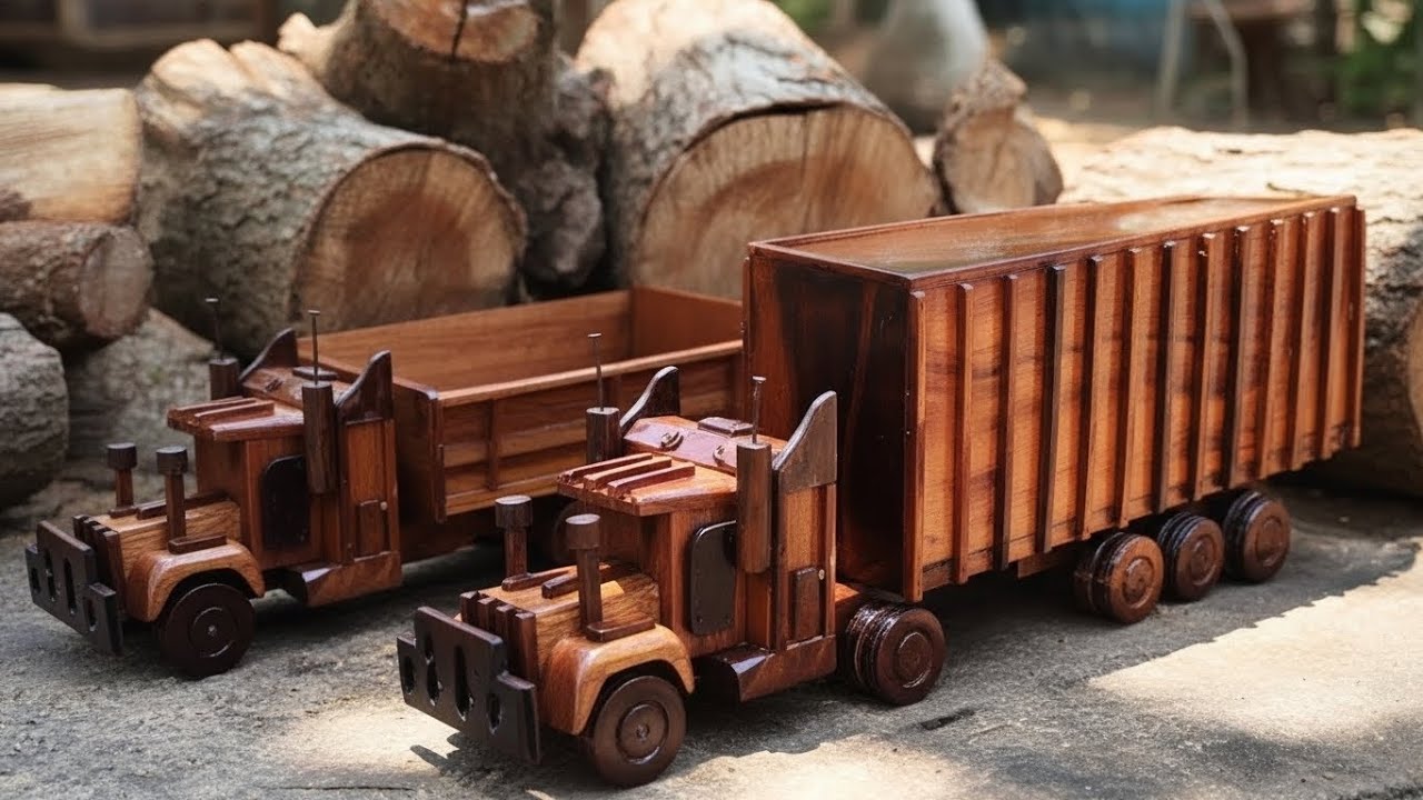 How To Make Handmade Wood Truck || Amazing wooden craft by Talented Hands.