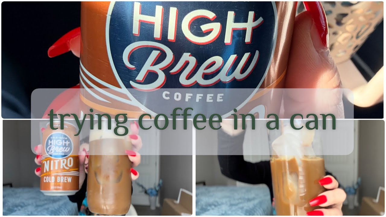 high brew cold brew nitro caramel coffee first try and review!