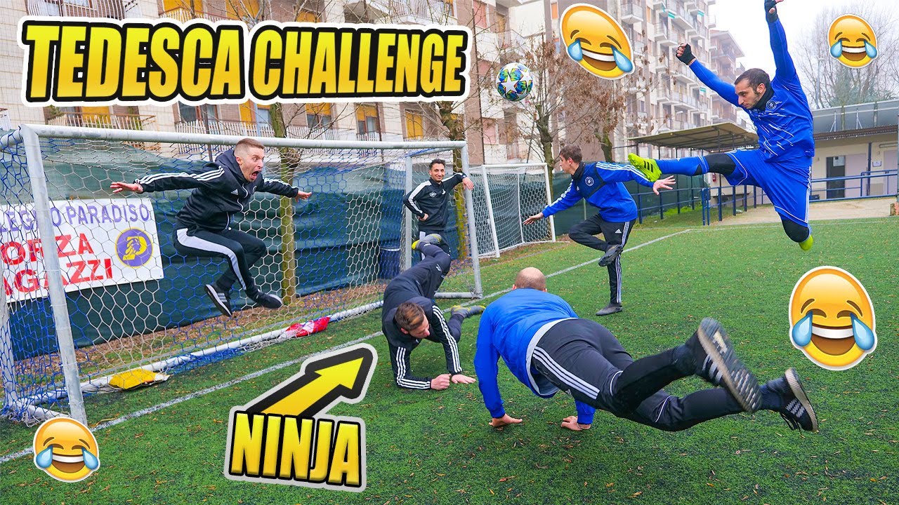 TEDESCA CHALLENGE con i Fratelli DONNARUMMA COURTOIS e NINJA - Il vero VOLTO del NINJA