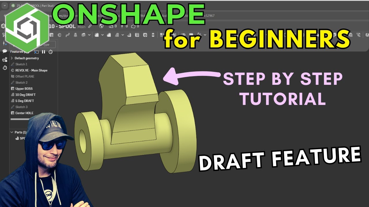 Free Onshape Tutorial - STEP by STEP for Beginners
