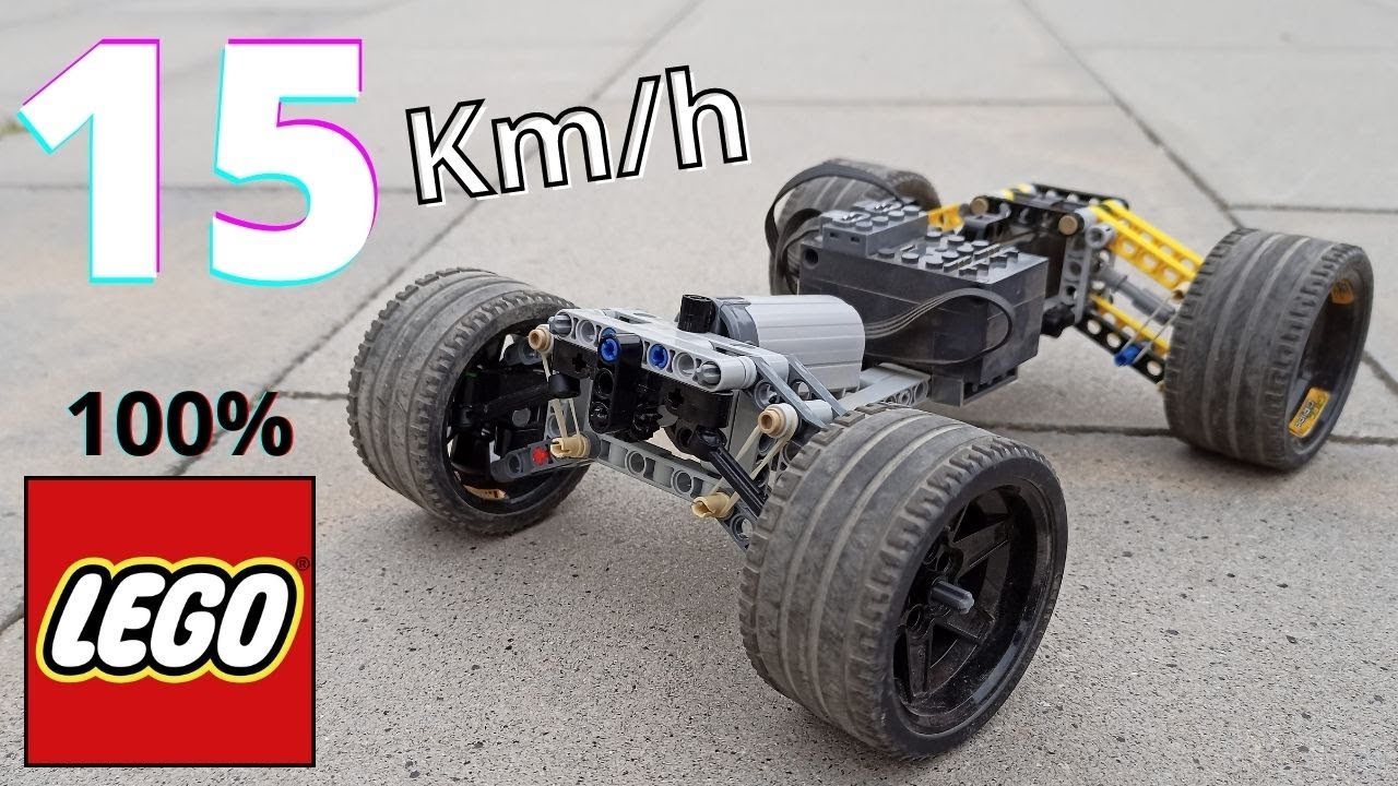 Fast LEGO Technic RC Car with RC Buggy Motor and BuWizz