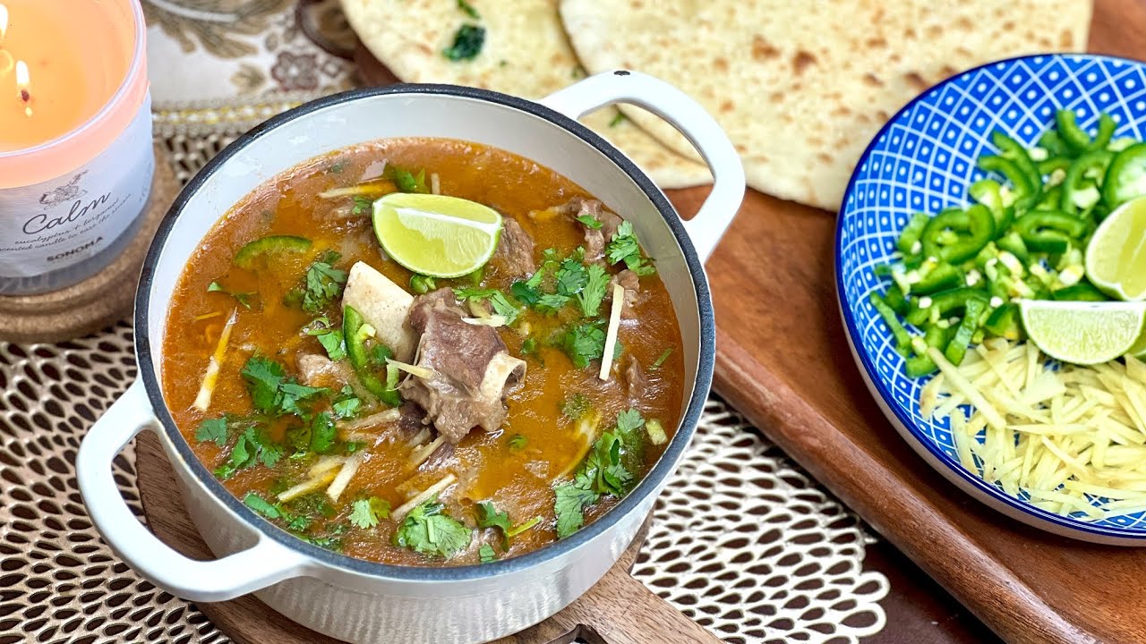 Mutton Nihari | Special Nihari Recipe with Homemade Naan | मटन निहारी