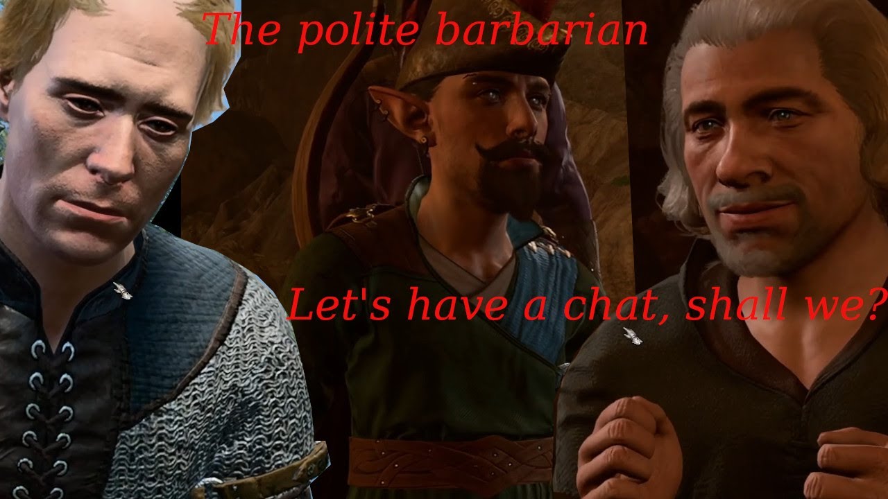 Solo play BG3, the polite barbarian, part 6, just trying to have a conversation